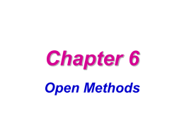 Open Methods