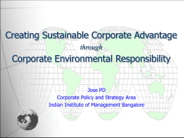 Corporate Strategy & The Environment