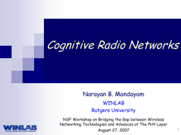 NSF Cognitive Radio talk