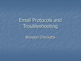 Email Protocols and Troubleshooting