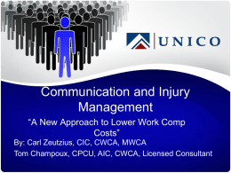 Communication and Injury Management