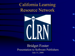 California Learning Resource Network (CLRN)