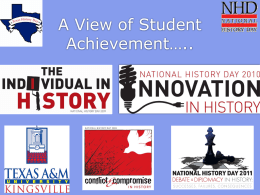 A View of Student Achievment…..