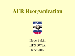 REORGANIZAION - SOTA-Technical Meeting Web Site