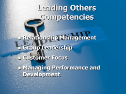 Leading Others Competencies - A I M