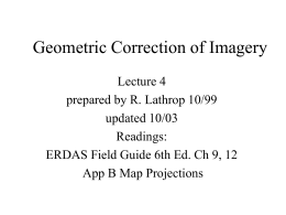 Geometric Correction of Imagery