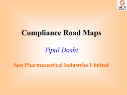 Vipul Doshi - compliance road map