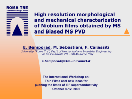 High resolution morphological and mechanical