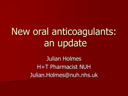 New oral anticoagulants