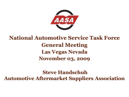 AASA - NASTF: where techs & OEMs connect
