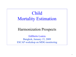 UNICEF: Child Mortality Estimation