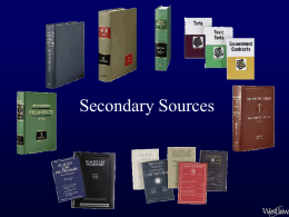 Secondary Sources - Westlaw Sign-On