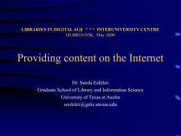 Libraries on the Web