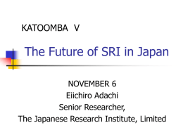 KATOOMBA V The Future of SRI in Japan