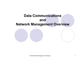 Chapter 1 Data Communications and NM Overview
