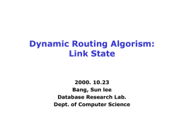 Dynamic Routing Algorism: Link State