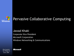 Pervasive Collaborative Computing