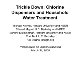 Trickle Down: Chlorine Dispensers and Household Water