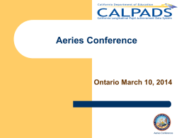Aeries Conference Spring 2014