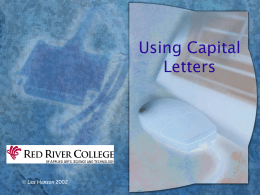 Capitalization - Red River College