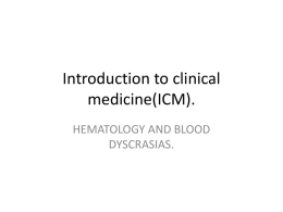 Introduction to clinical medicine(ICM).