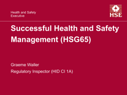 Successful Health and Safety Management (HSG65)