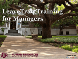LeaveTraq Training for Managers