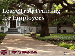 LeaveTraq Training for Employees