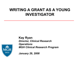 HOW TO WRITE A SUCCESSFUL NIH GRANT: