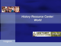 History Resource Center