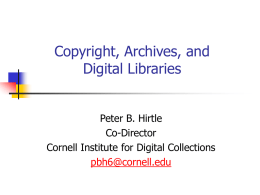 Access Issues: Copyright and Rights Management