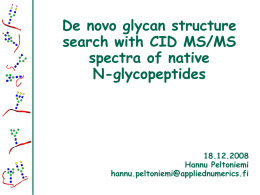De novo glycans De novo glycan structure search with CID