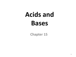 Acids and Bases - Cathedral High School