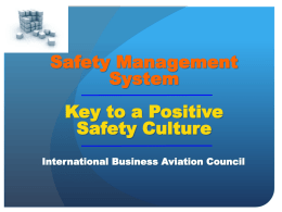 ISBAO – Building Blocks to a Better Safety Culture