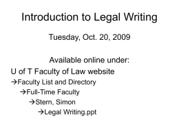 The first lesson of legal writing: keep it clear and simple.