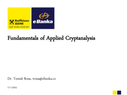 Fundamentals of Applied Cryptanalysis