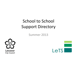 School to school support directory