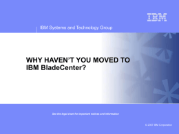 XSW20 IBM BladeCenter