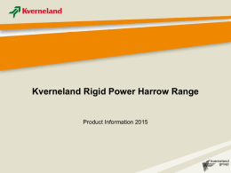 Power harrow range