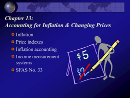 Chapter 13: Accounting for Inflation & Changing Prices