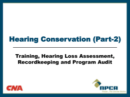 Hearing Conservation Program part-2