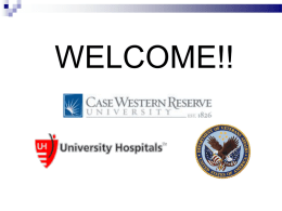 Chief’s Orientation - Case Western Reserve University