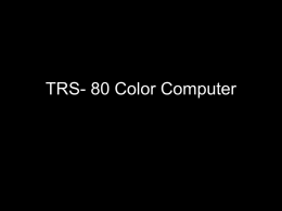 TRS- 80 Color Computer