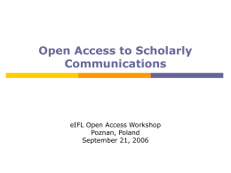 OSI’s Open Access Program