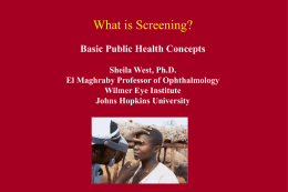 What is Screening? - University of Alabama at Birmingham