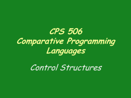 CSP 506 Comparative Programming Languages