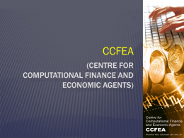 Centre for Computational Finance and Economic Agents