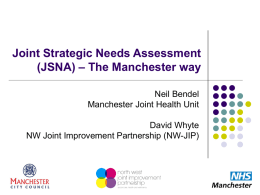 Manchester Joint Strategic Needs Assessment (JSNA)