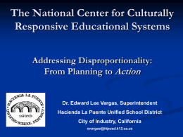 The National Center for Culturally Responsive Educational