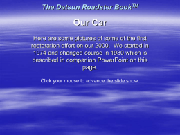 The Datsun Roadster BookTM
